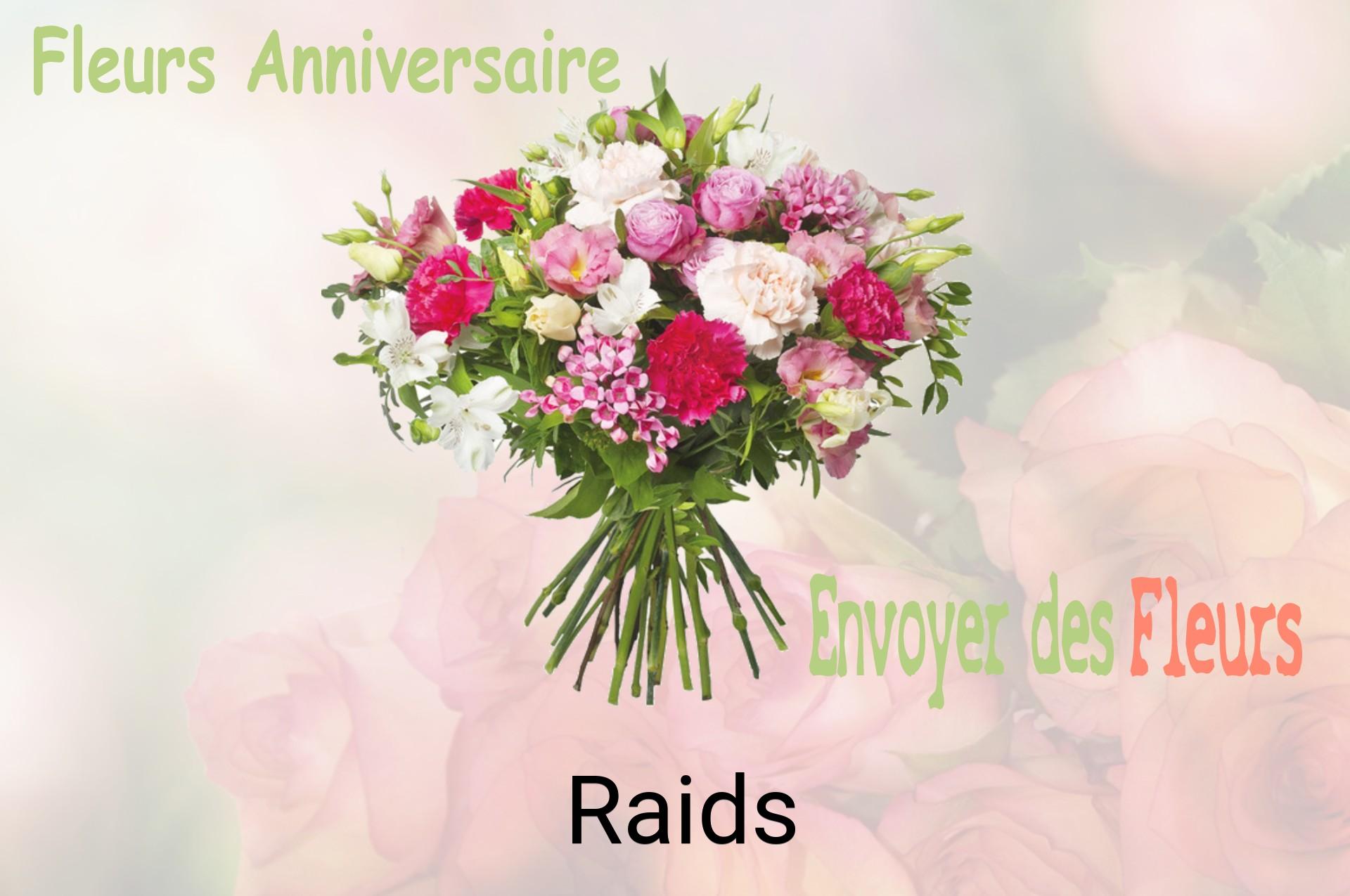 Bouquet de fleurs d’anniversaire livré à Raids